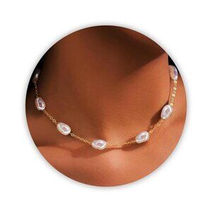 Pearl Necklace Choker Baroque Jewelry for Women Unique Stylish Gift